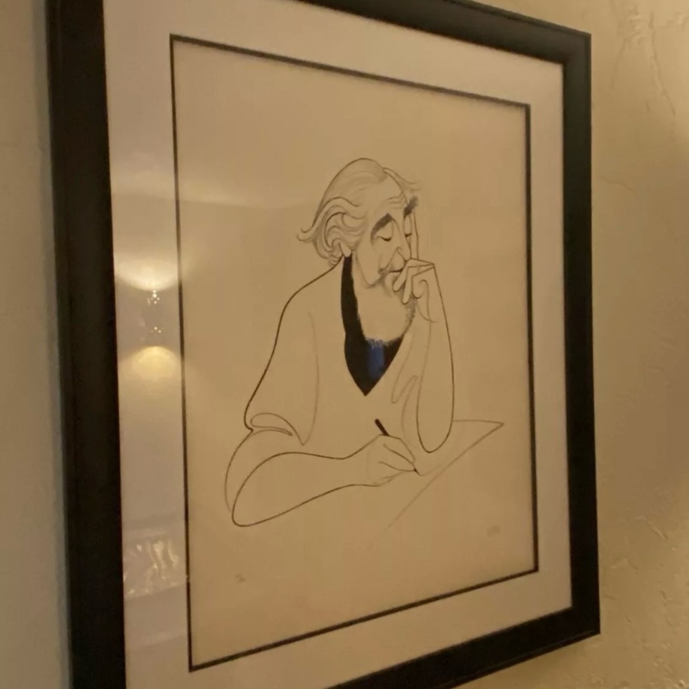 Al Hirschfeld Self Portrait at age limited edition signed lithograph art